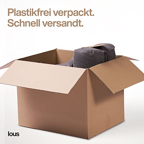 Lous Sofaschutz Hund – Hundedecke Sofa Hundebett Couch – Handgefertigte Hundematte mit Rand – Waschbar bis 90 Grad und besonders kuschlig – Größe: XL ca. 117x97x15cm (Braun)