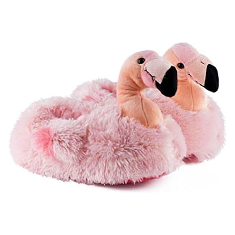 Pink Soft Plush Flamingo Slippers For Adults Cover