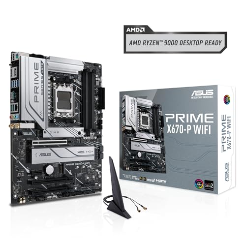 Image of ASUS Prime X670-P WiFi Socket AM5 (LGA 1718) Ryzen 7000 ATX Motherboard(DDR5,Three M.2 Slots, USB 3.2 Gen 2x2 Type-C, USB4 Support, WiFi 6 and 2.5Gb Ethernet)