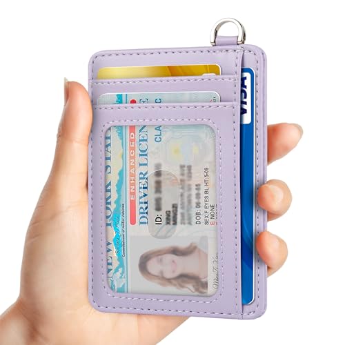 Image of Slim Minimalist Front Pocket Wallet, RFID Blocking Credit Card Holder Wallet with Detachable D-Shackle for Men Women