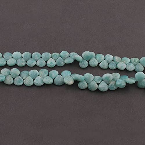 Amazonite cœur 9mm 10mm pierre naturelle facettée pour l'enfilage de perles