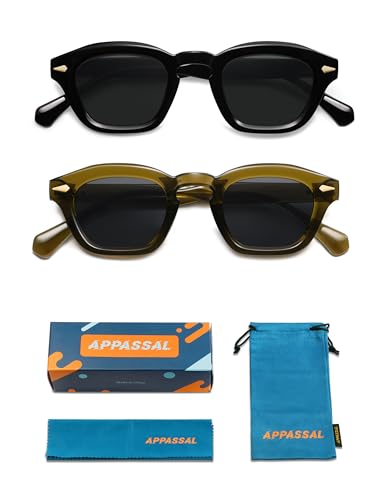Image of Appassal Small Retro Square Sunglasses for Women Mens Rectangle Sunnies AP3680