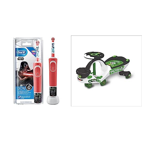 Image of Oral-B Kids Electric Rechargeable Toothbrush, Featuring Star Wars Characters,Multicolor & Toyzone Magic Car Swing Car| Ride On Car With Music And Chu-Chu Horn (Toyzone Eco Panda Magic Car-51145)