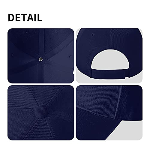 Gorra ajustable unisex estilo béisbol azul marino miniatura 5