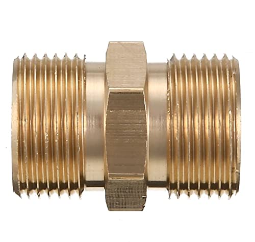 Image of JPT M22 MALE BRASS CONNECTOR FOR EXTENSION OF WASHER HOSE PIPE(PACK OF 2)