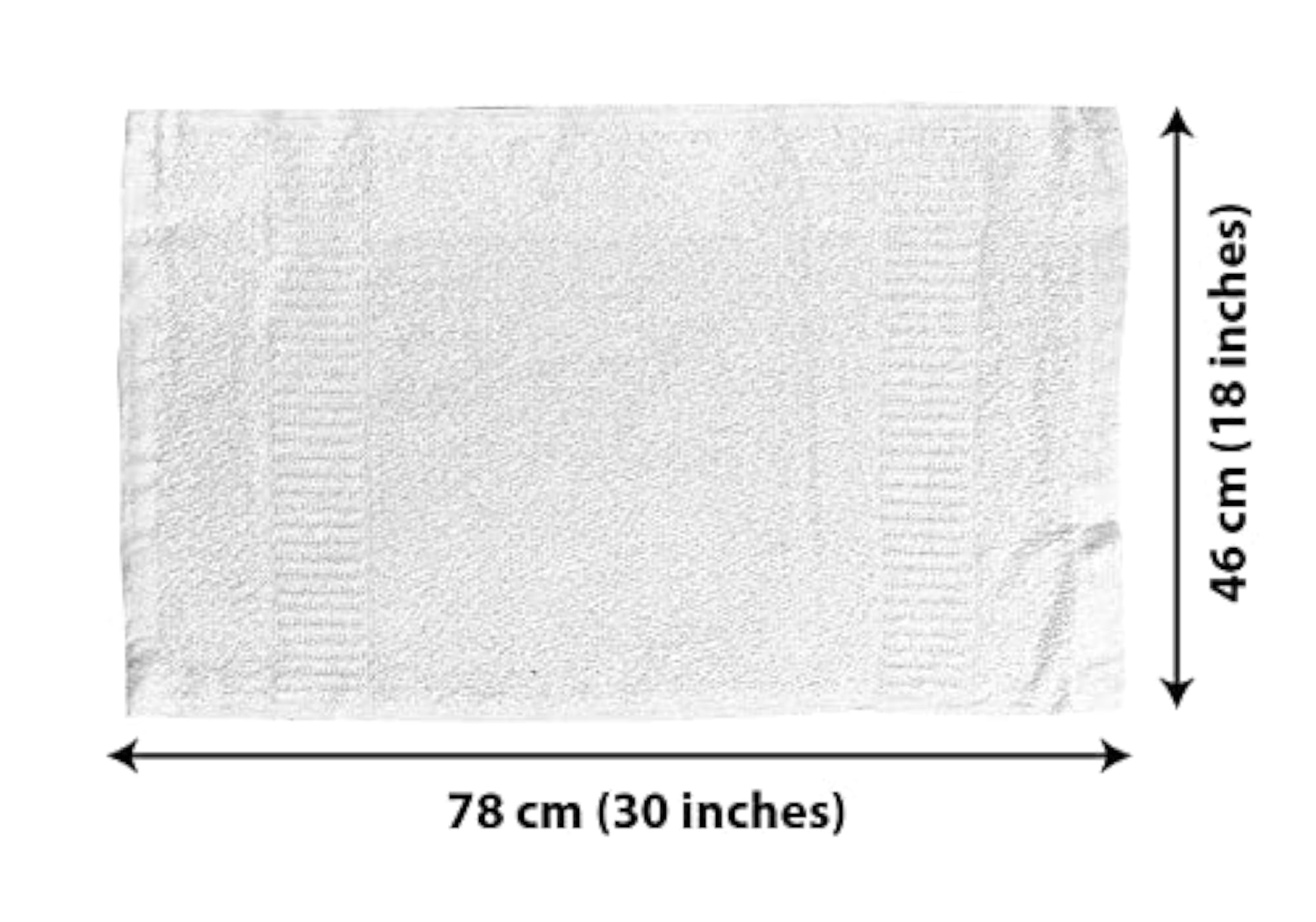 Medium Size Cotton Face Towel, 30"x18", White
