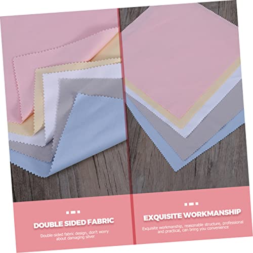 Ultechnovo 100Pcs Polishing Cloth Diamond Jewelry Cleaner Jewelry Polishing Cloth Eye Glass Clean Cloths Jewelry Polishing Supplies Jewelry Cleaning Cloth Diamond Polishing Cloth Coin Pink #TOP7
