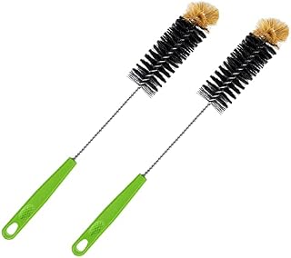 Long Bottle Brush, 17" Extra Long Brush-Flexible Bendable Brushes Household for Washing Narrow Neck Beer, Wine, Kombucha, Water Bottles,Decanter, Narrow Neck Brewing Bottles