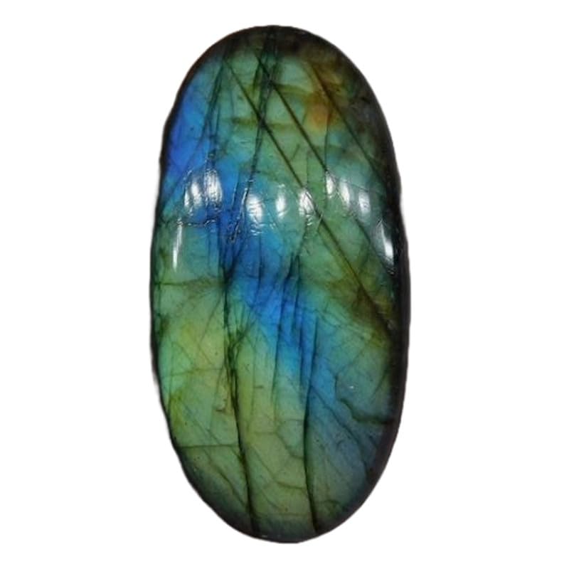 Labradorite naturelle 44x22mm : finis les cabochons ternes pour bijoux
