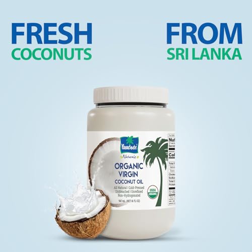 Image of inchParachute Naturalz Organic Virgin Coconut Oil | Cooking Oil, Hair Oil, Body Oil & Oil Pulling | Cold Pressed | Unbleached | Unrefined | Non-Hydrogenated | MCT Oil | USDA Certified | 32 Fl. Oz | Plastic Jar inch