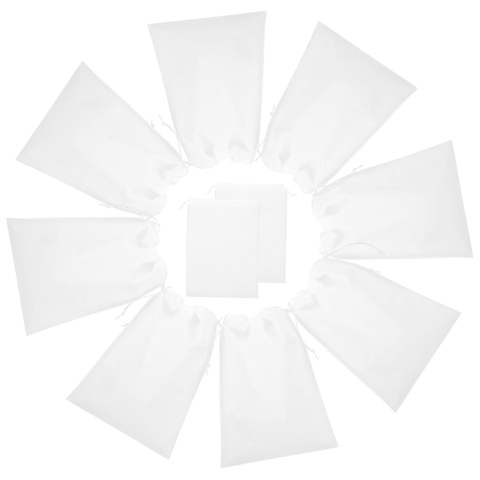 BESPORTBLE Multi-purpose White Storage Bag for Shoes 10pcs Set Dust- Breathable Washable Reusable