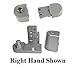 Pacific Doorware Kawneer Style TOP & Bottom Pivot Hinge Set for Commercial Adams Rite Type Storefront Door, Choose Handing & Finish (Right Hand in Aluminum)