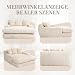ZYLOYAL10 Cord-Schlafsofa Cloud Couch mit 3 weichen Kissen, bequemes Einzelsitz-Bodensofa für Wohnzimmer Wohnung Büro (Beige)