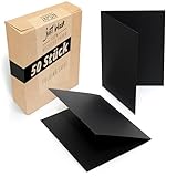 Japun - 50er Set blanko Falt-Karten - Klapp-Karten zum gestalten, beschriften...