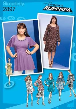 Patron Simplicity 2897 robe et tunique pour femme avec variations de manches