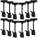 BATHVEVE 12 Clips Usage Polyvalent en Plastique Noir Porte étiquette Rotatifs Résistants la Déformation Pack de 12 Pièces pour Affichage Prix en Expositions