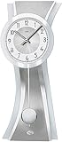Höhe x Breite = 63 x 23cm AMS Moderne Wanduhr mit Quartzwerk, batteriebetrieben 7268