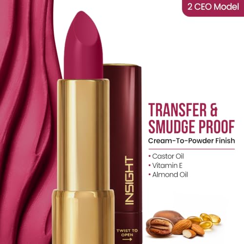 Image of INSIGHT Cosmetics Blur Rouge Lipstick - Long Lasting | Matte Finish | Non-Transfer | Lightweight & Non-Sticky | One-Swipe Pigment (Ceo Move) - 4.2g