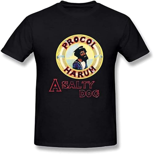 Men's Fashion Procol Harum A Salty Dog T Shirts Size L Black