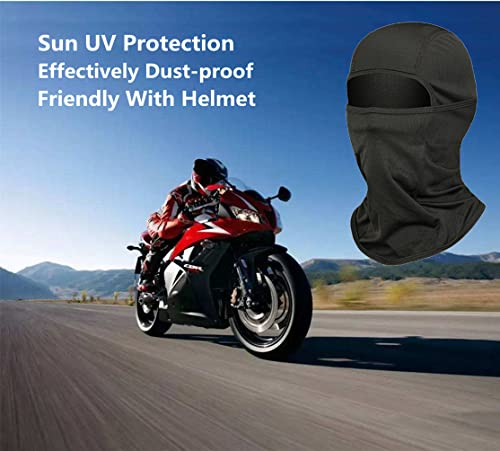 Bodbop Balaclava Ski Mask Face Mask Men Windproof Full Head Cover Face Cover For Women Outdoor Sport Sun Protection Scarf Cap (Black) #TOP2