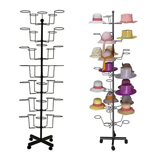 Soporte para sombrero, soporte para sombreros de 7 niveles, árbol para colgar sombreros, estante para sombreros de centro comercial ajustable en altura para almacenamiento de sombreros y pelucas Cover