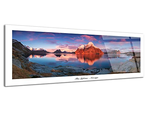 Tableau îles Lofoten Norvège pour salon contemporain lumineux