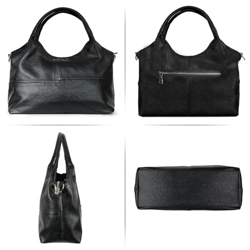 KOGTLA Medium Vegan Leather Purses for Women with Detachable Satchel Strap, Ladies Handbags, Tote Hobo Bags with Two-Handle - Image 4