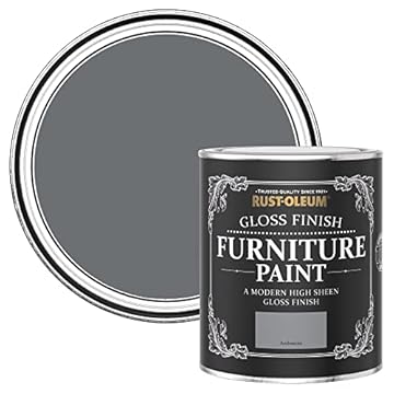 Rust-Oleum Mid Grey Furniture Paint in Gloss Finish - Mid-Anthracite 750ml