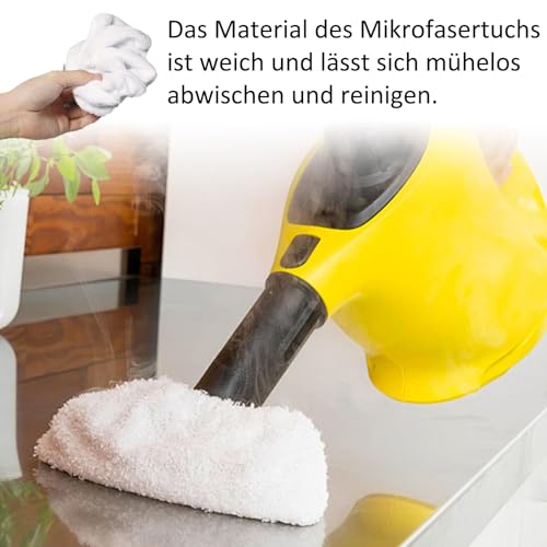 Mikrofaser Tuchset, 12 Stück Ersatztücher Zubehör, Dampfreiniger Mikrofaser Ersatztücher Set, Frottee Tuchset, Maschinenwaschbar, Für Kärcher Dampfreiniger Zubehör EasyFix SC 2, SC 3, SC 4, SC 5