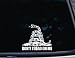 Don't Tread on Me - MEDIUM SIZED - 6 3/4" x 5 3/4" - die cut vinyl decal for windows, cars, trucks, tool boxes, laptops, MacBook - virtually any hard, smooth surface
