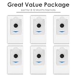 (6 Sztuk) X5 Pro Omni Wymienne Worki Na Kurz Kompatybilne Z Ecovacs Deebot X5 Pro Omni/ X2/ X2 Omni/ X2 Pro/ X5 Omni/ DEX86/ T30S AI Plusy Z Warstwą Filtra Węgla, Torby Jednorazowe, Jednorazowe Torby