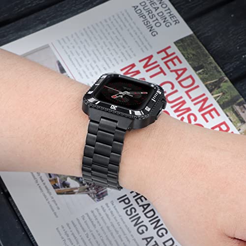 Kit modification cadre en métal iWatch - Double bracelet acier et caoutchouc - 6