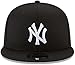New Era Unisex-Adult MLB 9Fifty Black White Primary Logo Adjustable Snapback Hat Cap One Size Fits All - New York Yankees Black White