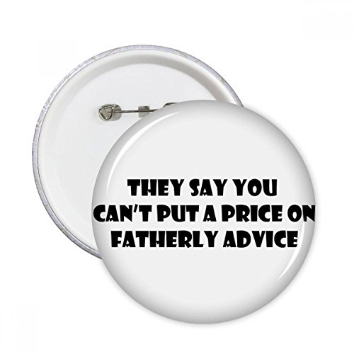 Pins badge bouton rond célébrant les précieux conseils de papa pour une décoration unique