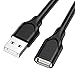 Produktbild USB Verlängerung Kabel 2M, USB 2.0 Verlängerungskabel A Stecker auf A Buchse mit Vergoldeten Kontakte für Kartenlesegerät,Tastatur, Drucker, Scanner, Kamera usw - Schwarz