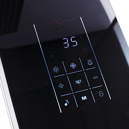 perfect- spa Dampfdusche Schwarz Dampf Dusche, Duschkabine, Duschkabinett mit Gehärtetem Glas und Flügeltüren-2