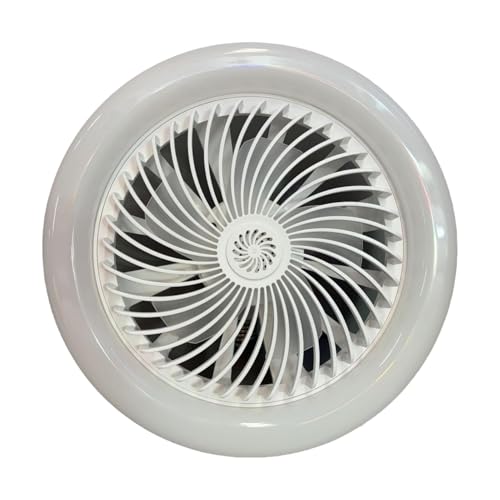 Ventiladores de techo con luces, ventilador LED | Ventilador de techo con enchufe pequeño de tornillo - Plafones de techo con luces ajustables, ventilador de techo moderno con luz para un mag