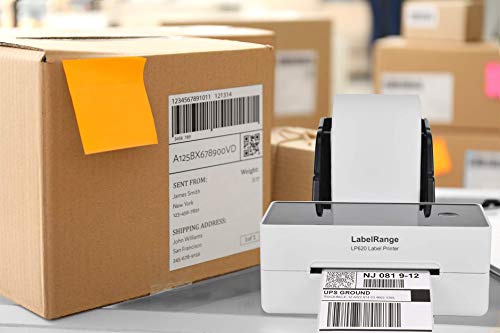 LabelRange 300DPI Thermal Label Printer,with Label Holder,Shipping Label Printer,Support Amazon eBay Paypal Shopify Etsy Shipstation and More On Windows&Mac