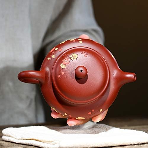 Miniatura 3 de Zisha Teapot - Tetera de arcilla Yixing de 8.8 onzas, hecha a mano con filtro, tetera china de Kung Fu - Fanggu