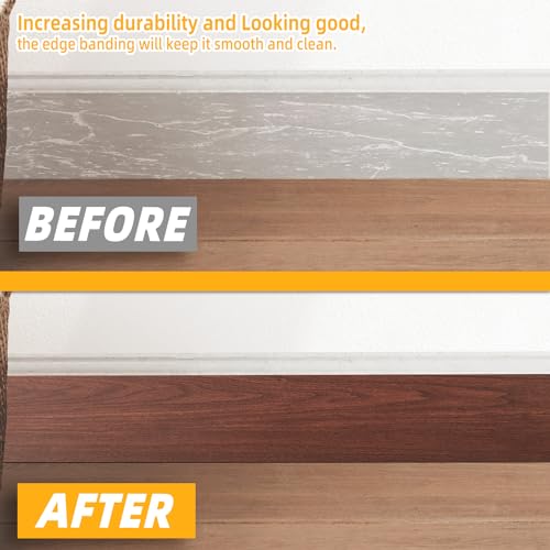 Image of GSCIT Club Wood Tape, 2.4 inch X 15ft Self Adhesive Cherry Wood Grain Repair Tape Cherry Repair Patch for Tables, Chairs, Baseboards, Doors, Windows