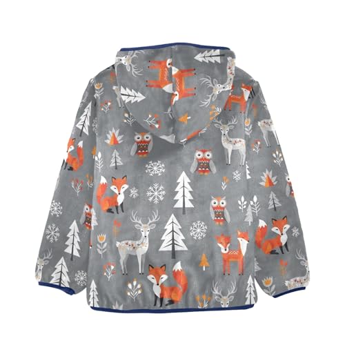 CHIFIGNO Animals Forest Grey Toddler Boy Winter Coat Soft Winter Jacket for Kids 3T2