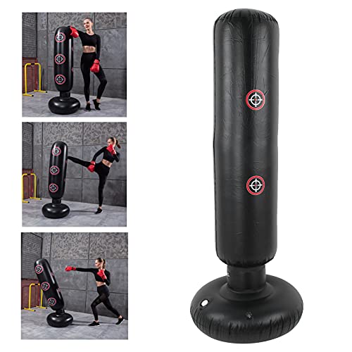Saco inflável de boxe, saco de perfuração de coluna Sacos de boxe para jogos internos e externos par