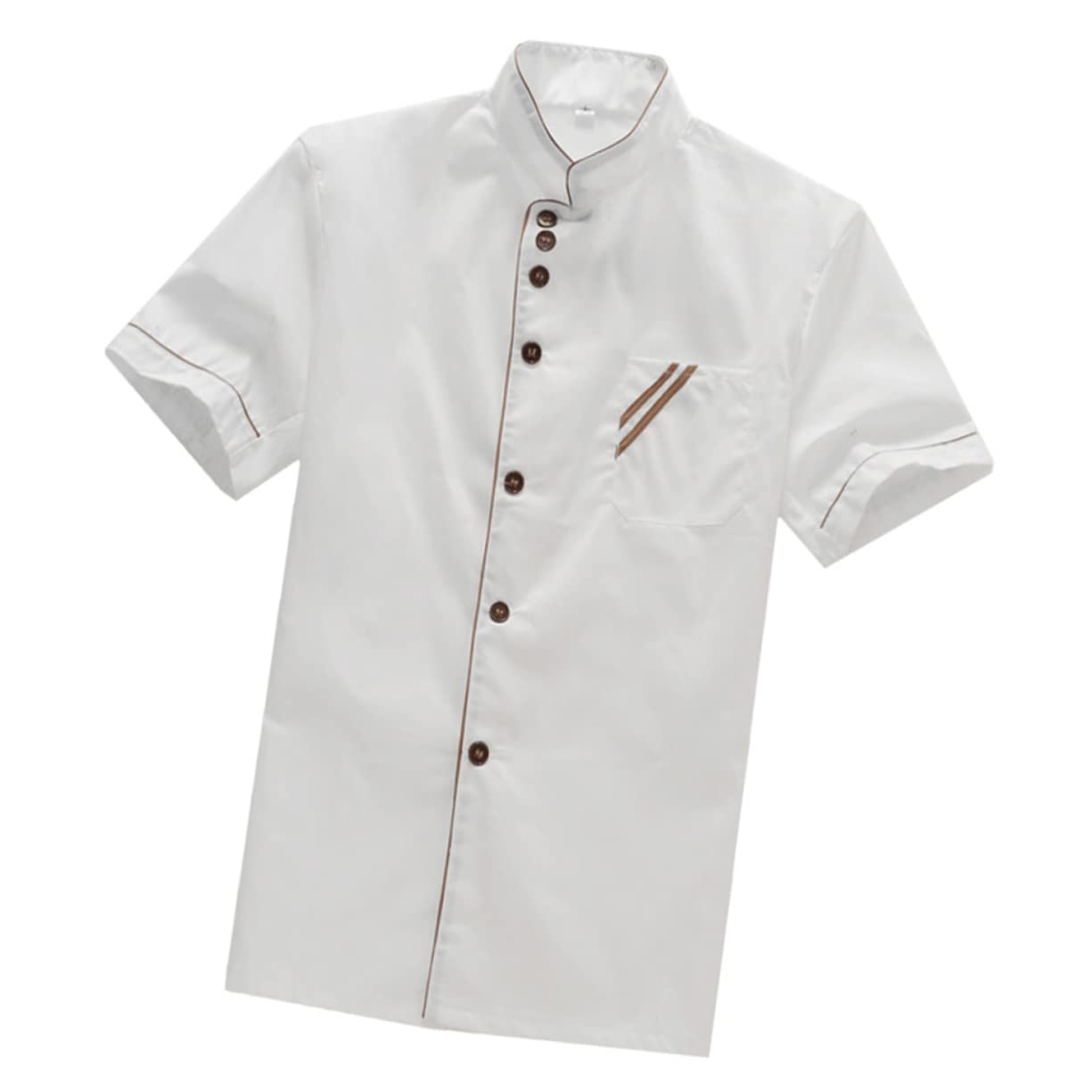 TOVINANNA Unisex Short Sleeve Chef Jacket for Catering Bakery and Restaurant Work Breathable and Wearproof White Chef Coat for Kitchen Supplies