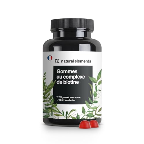 Biotine Sélénium Zinc Gommes - 120 Gummies pour pousse cheveux