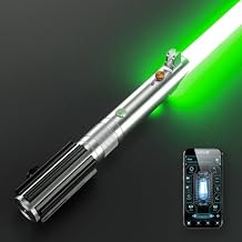DAMIENSABER RGB V3 Smooth Swing Light Saber, Motion Control 16 Sound Fonts Heavy Dueling Light Sabers, Infinite Color Changing Light Saber for Adults, Premium Metal Hilt Rechargeable