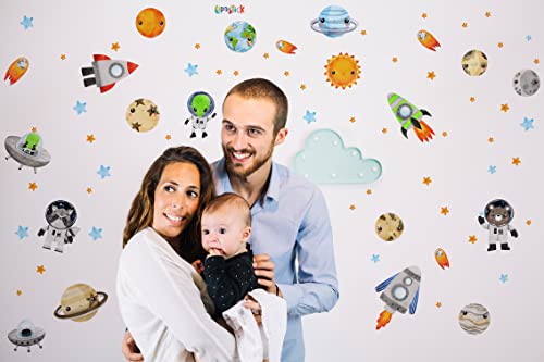 Lipastick Solar System Wall Decals For Kids - Space Wall Stickers Boys Room Wall Decor - Galaxy Wall Decor Playroom - Vinyl Wall Decal - Kids Peel And Stick Wallpaper - Removable Wall Decorations S Size (S, 7202103) #TOP7