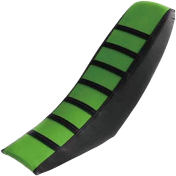 Striped Soft-Grip Rubber Seat Cover for Off-Road Motocross Motorcycles Compatible with SX, XC, EXC, XC-W, SX-F Models(Green)