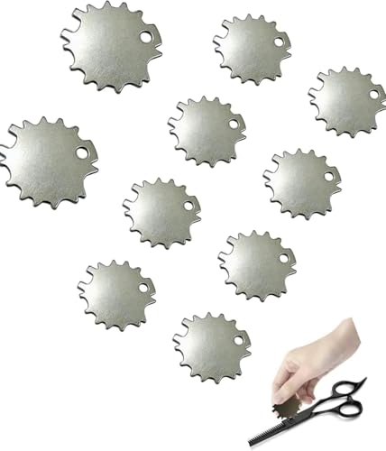 10 Pcs Professional Scissors Tension Adjuster Keys, Stainless Steel Hairdressing Shear Adjustment Tool, Universal Tension Screwdriver Wrench for Barber Beauty Grooming Scissors