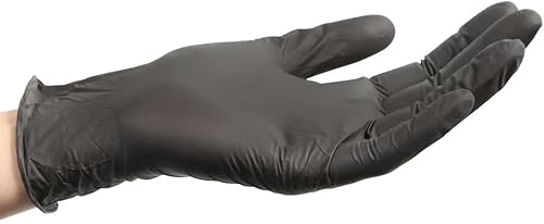 Miniatura 4 de ForPro - Guantes desechables de nitrilo, resistentes a productos químicos, sin polvo, sin látex, no estériles, seguros para alimentos, 4 mil, negro,