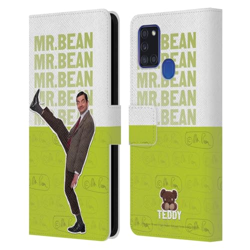 Étui Mr. Bean pour Samsung Galaxy A21s protection portefeuille en cuir